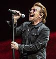 Bono singing in Indianapolis on Joshua Tree Tour 2017 9-10-17