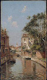 Canal in Venice (c. 1915) by Antonio Reyna Manescau. Museum of Fine Arts, Boston