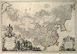 Carte la plus generale et qui comprend la Chine, la Tartarie Chinoise, et le Thibet (1734)