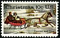 Christmas - Currier and Ives 10c 1974 issue U.S. stamp