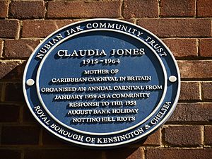 Claudia Jones blue plaque, Notting Hill