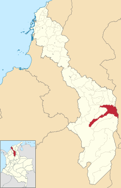 Location of the municipality and town of Rio Viejo in the Bolívar Department of Colombia
