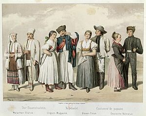 Costumes of Peasants from Romania, Hungary, Slovakia and Germany
