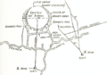 Diagram of crater mine galleries and saps