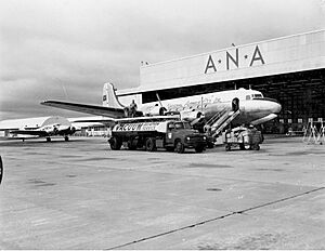Douglas DC4 Perth Airport 1955