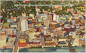 Downtown Grand Rapids from the air, Grand Rapids, Michigan (64103)