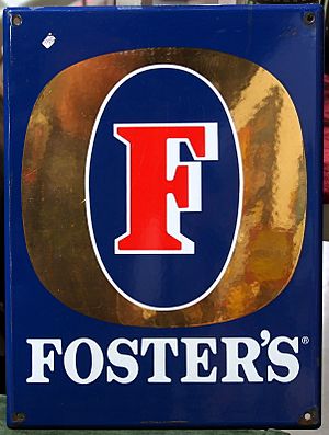 Enamel advertising sign, Foster's