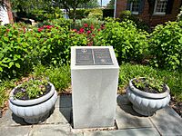 Fairlington Historical Marker Arlington VA full memorial with flowers