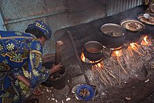 Foods being cooked in Burkina Faso, Africa