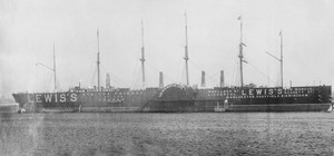 Great Eastern (1858) anchored at Liverpool when used for advertising Lewis' Department Store, Liverpool RMG P10569f