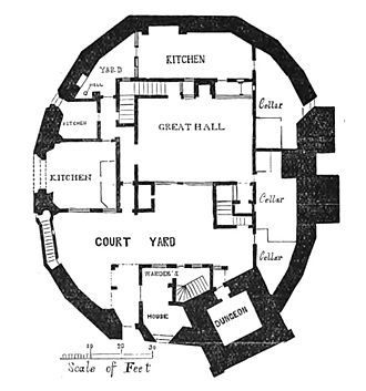 Ground plan of Tamworth Castle