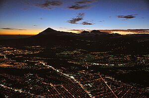 Guatemala city aerial night b