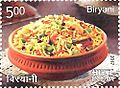 Indian Cuisine - Biryani on 2017 stamp of India