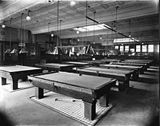 Interior of pool room, Montreal, QC, 1925-26 (5349362778)