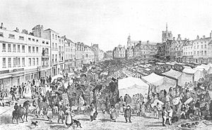 John Sell Cotman, Norwich Market Place, 1806 (low resolution)