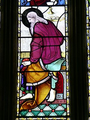 Judas Iscariot in Stained Glass Depiction