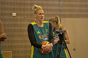 Lauren Jackson at day two of the Opals camp