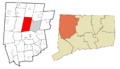 Litchfield County Connecticut Incorporated and Unincorporated areas Goshen Highlighted 2010