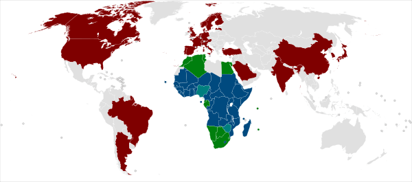 Map of African Development Bank Members