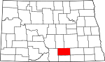 State map highlighting Logan County