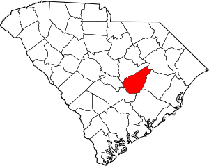 Map of South Carolina highlighting Clarendon County