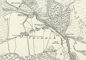 Melville, “Ordnance Survey, Six-inch 1st edition, Argyllshire, Sheet XXXI, Area of Lismore and Appin (survey date 1870, published 1875), excerpt of Carnach region