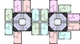 Nakagin capsule arrangement (04F,05F) rA