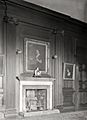 Oak room at Sutton Scarsdale Hall 1919 showing portrait of Mrs Robert Arkwright