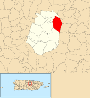Location of Palmarejo within the municipality of Corozal shown in red