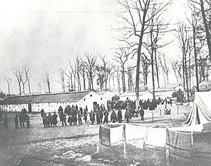Prisoners at Camp Morton, c. 1863