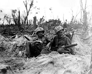 Resting on Peleliu Island