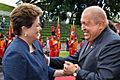 Rousseff and Chávez in Caracas, Venezuela 4