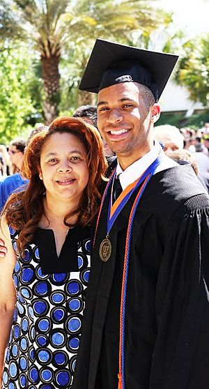 Picture of Scooter Magruder with his mom at college graduation