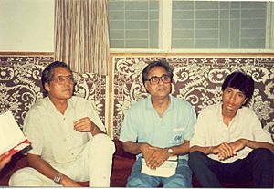 Shahid Kabir with Jagjit Singh and his son, Sameer Kabeer