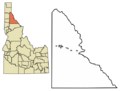 Shoshone County Idaho Incorporated and Unincorporated areas Wardner Highlighted 1685240