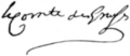 Signature of François Joseph Paul de Grasse (1722–1788)