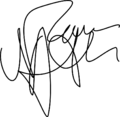 Signature of Rowan Atkinson