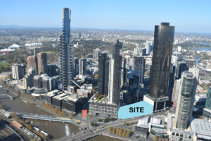 Site of One Queensbridge, in Southbank, Victoria