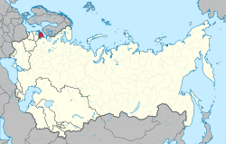 Location of Estonian SSR