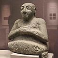 Stone statue of Kurlil Early Dynastic III 2500 BC Tell Al-'Ubaid, Iraq