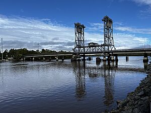 The lift span bridge in Wardell, NSW, which crosses the Richmond River 12