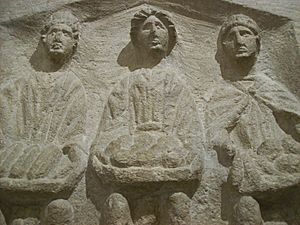 Three Goddesses, Roman high relief sculpture