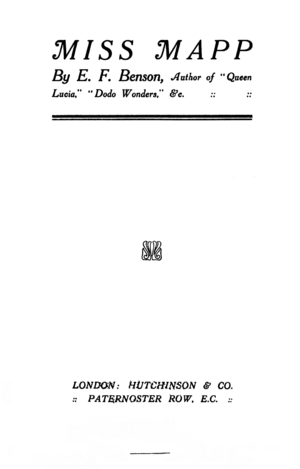 Title Page of Miss Mapp