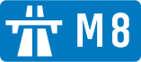 M8 motorway shield