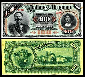 URU-S214b-Banco Italiano-100 Pesos (1887)