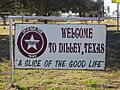 Welcome sign in Dilley, TX IMG 2492