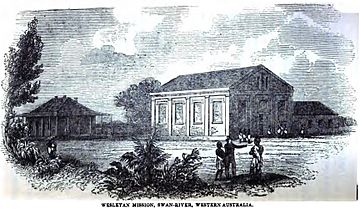 Wesleyan Mission, Swan-River, Western Australia (August 1852, p.93, IX) - Copy