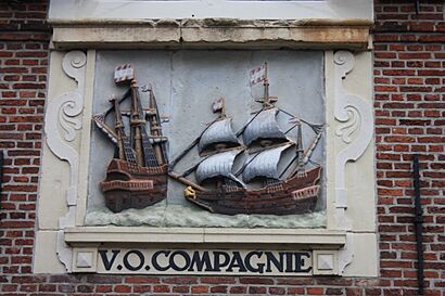 17th century plaque to Dutch East India Company (VOC), Hoorn