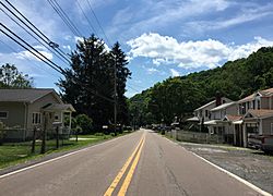 2016-06-18 15 07 10 View south along Maryland State Route 935 (Lower Georges Creek Road) between Nikep Street and Mine Street in Nikep, Allegany County, Maryland.jpg