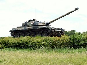 A Chieftain tank at Ancaster, Lincolnshire, England